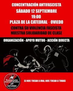 Comunicado ante la agresión fascista de Oviedo